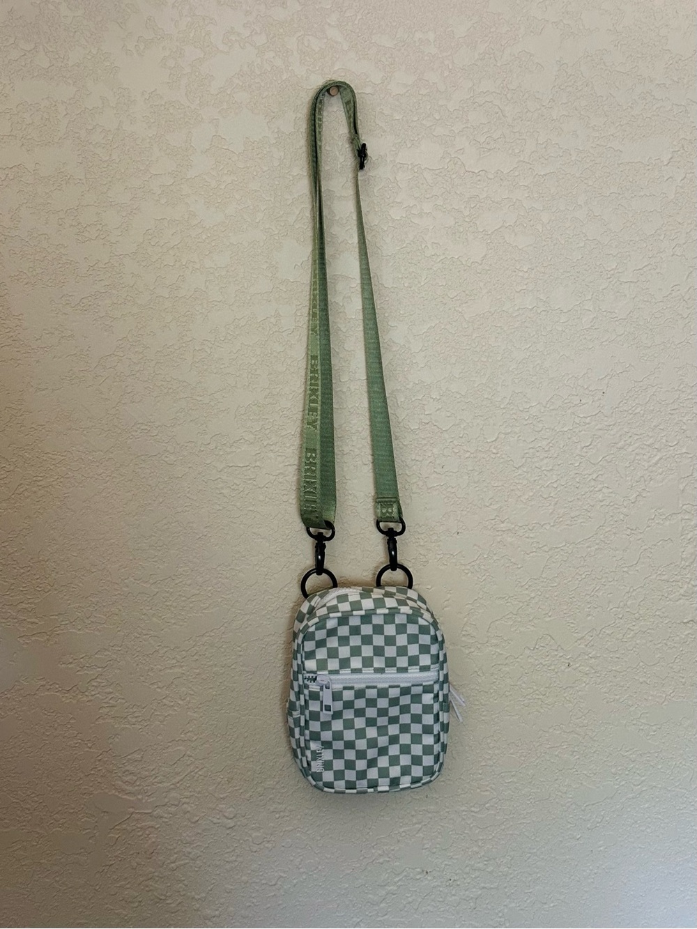 Checkered Brixley Crossbody Bag in Green